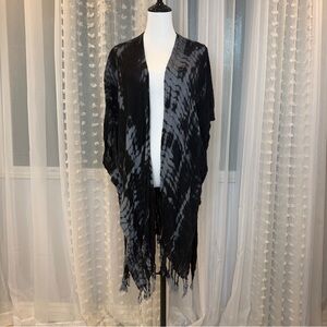 Black and Gray Cotton Cover Up